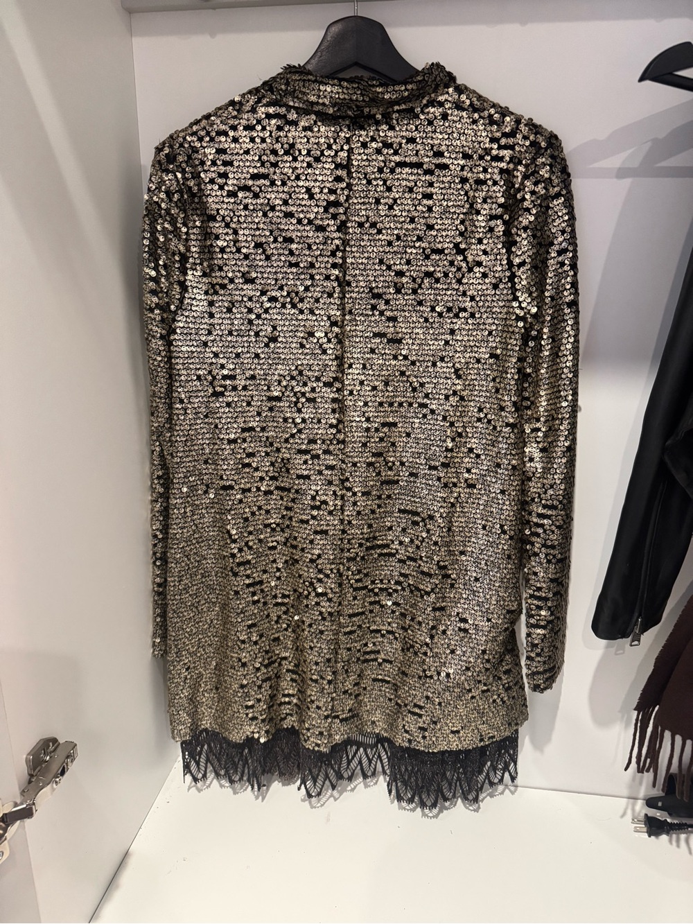 Free People Stardust Lace Metallic Sequin Jacket - Picture 4 of 5